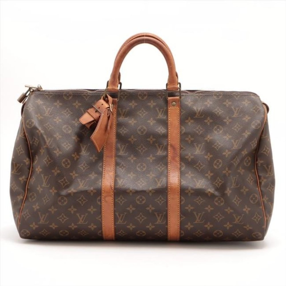 AUTHENTIC  Louis Vuitton Keepall 50 with Lock - Picture 8 of 9